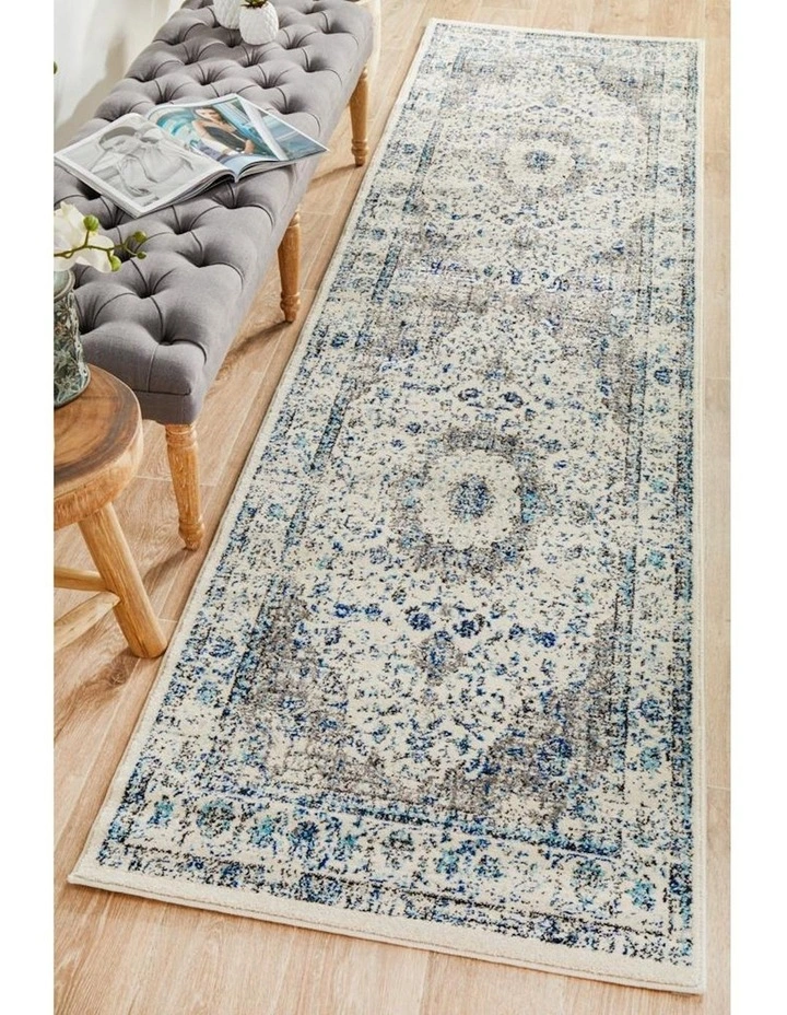 Evoke Mist Transitional Runner Rug in Grey image 4