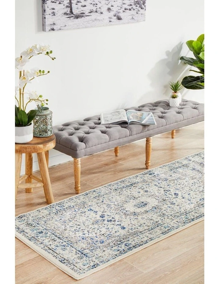 Evoke Mist Transitional Runner Rug in Grey image 7