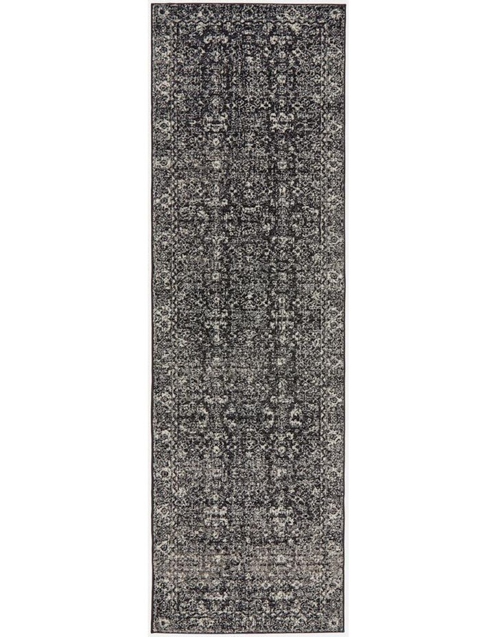 Evoke Estella Transitional Runner Rug in Charcoal