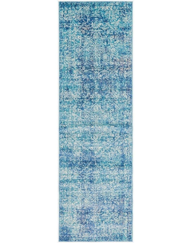 Evoke Muse Transitional Runner Rug in Blue