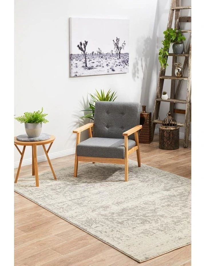 Evoke Dream Transitional Rug in White Silver image 3