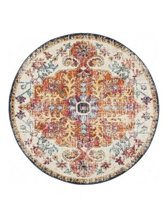 Evoke Carnival Transitional Round Rug in Multi