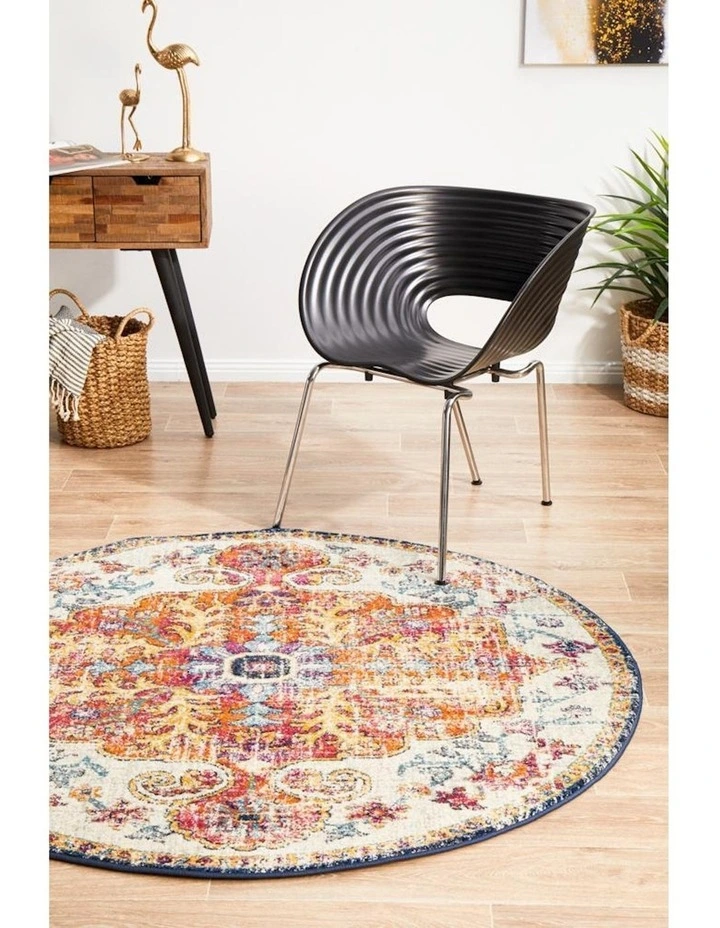 Evoke Carnival Transitional Round Rug in Multi image 2