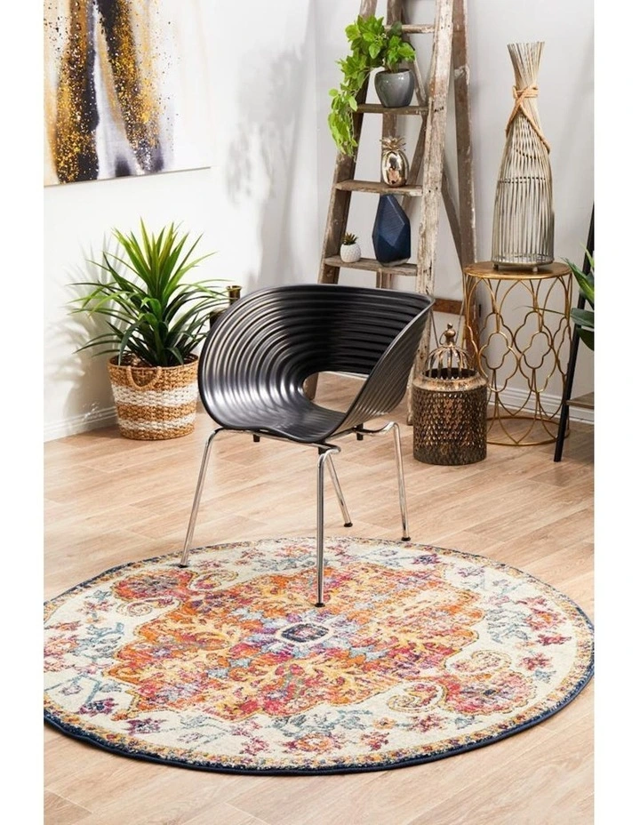 Evoke Carnival Transitional Round Rug in Multi image 3