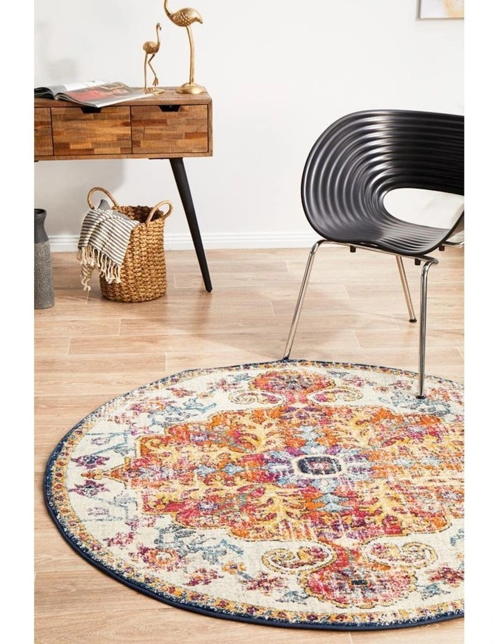 Evoke Carnival Transitional Round Rug in Multi image 4