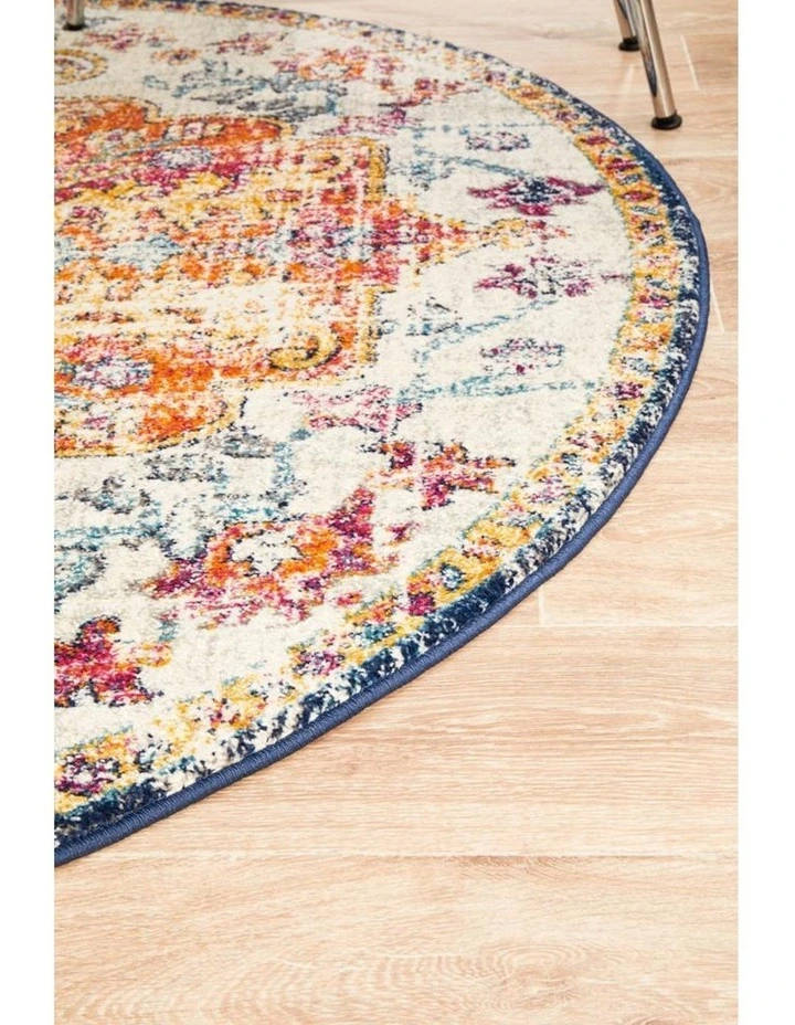Evoke Carnival Transitional Round Rug in Multi image 6