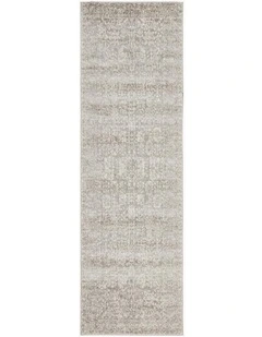 Evoke Homage Transitional Runner Rug in Grey
