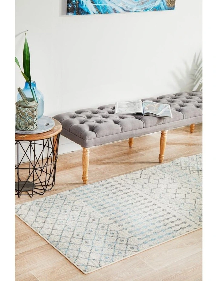 Evoke Transitional Rug in Slate White image 3