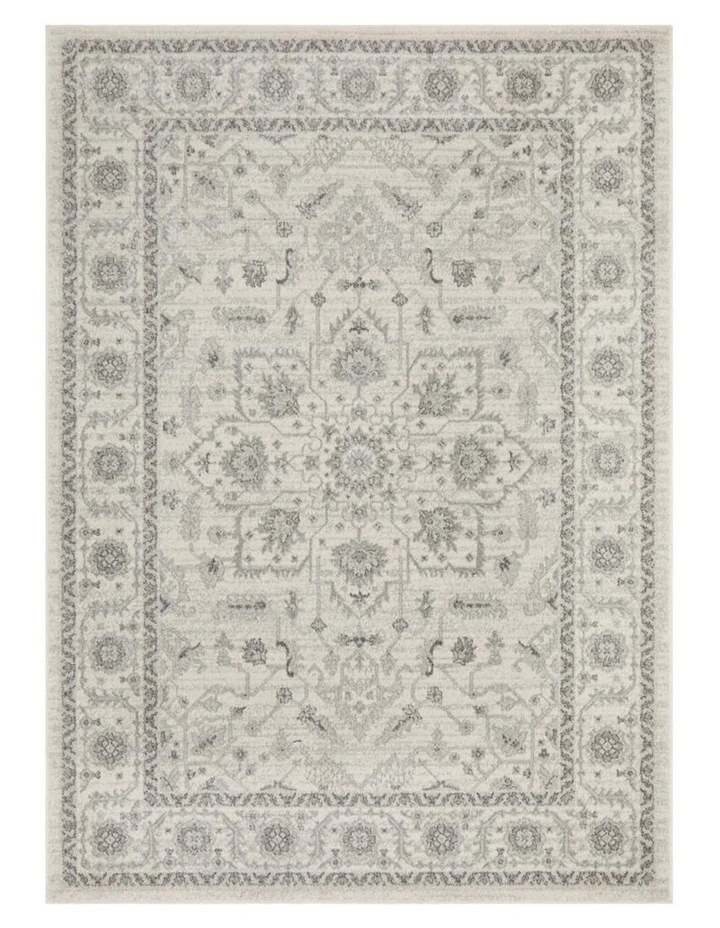 Evoke Winter Transitional Rug in White image 1