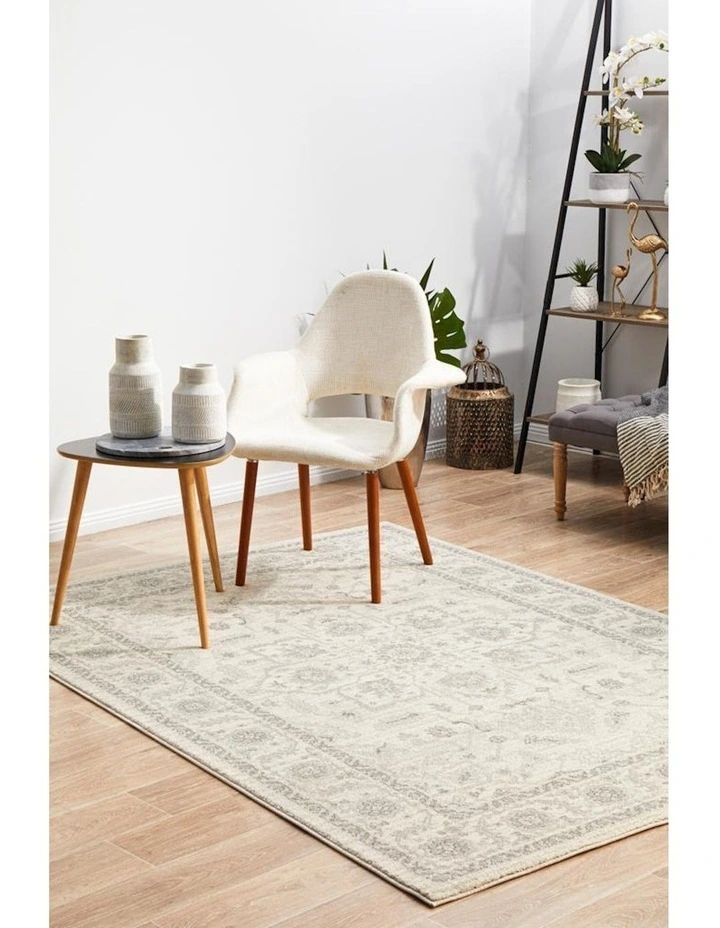 Evoke Winter Transitional Rug in White image 7
