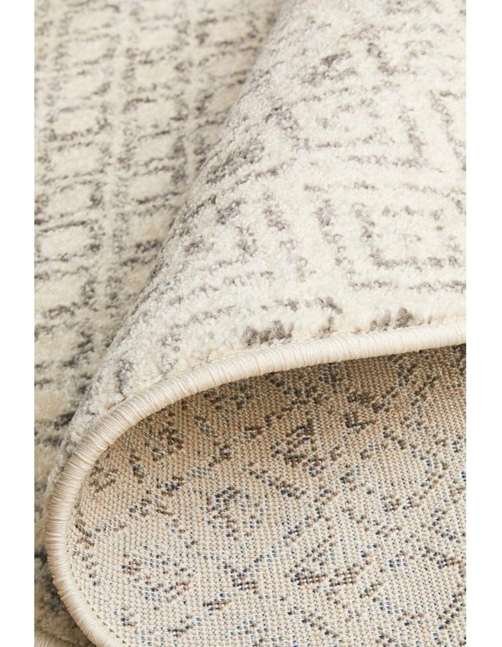 Rug Culture 8kg Evoke Diamond Transitional Round Rug In Grey image 3