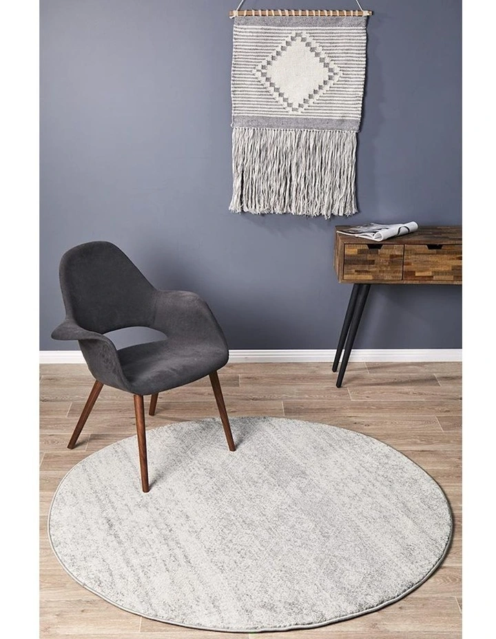 Mirage Zelda Round Rug in Silver Grey image 4