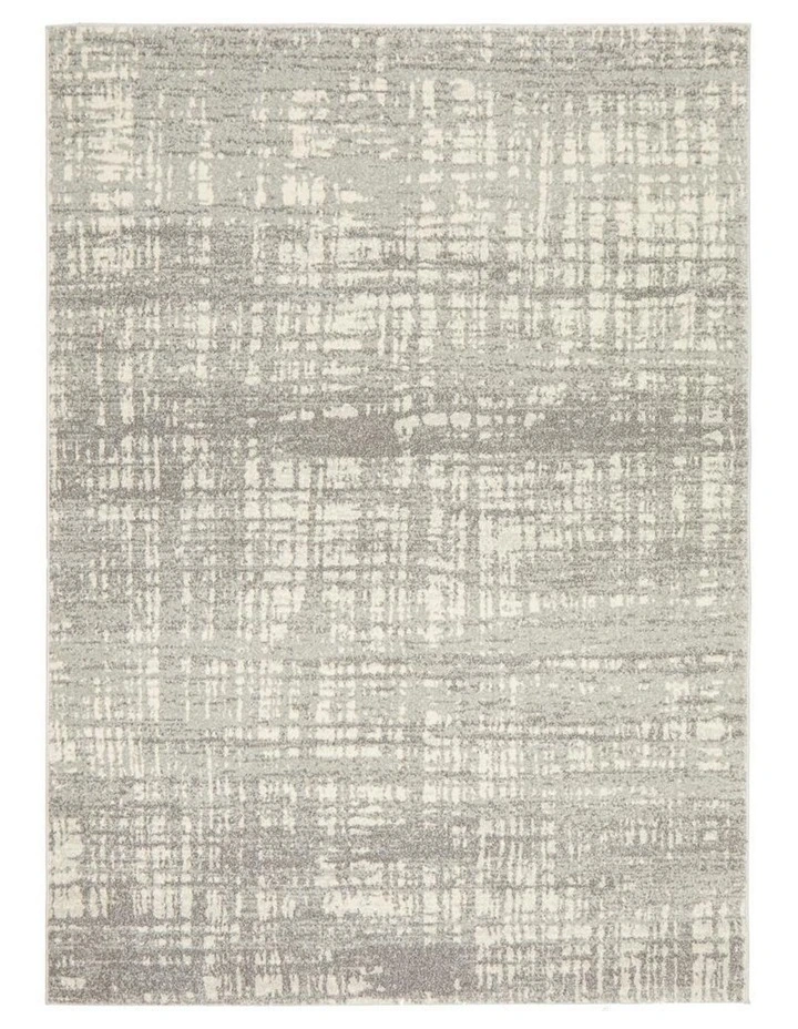 Mirage Ashley Abstract Modern Rug in Silver Grey image 2