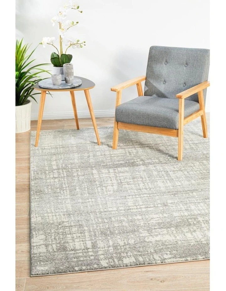 Mirage Ashley Abstract Modern Rug in Silver Grey image 4