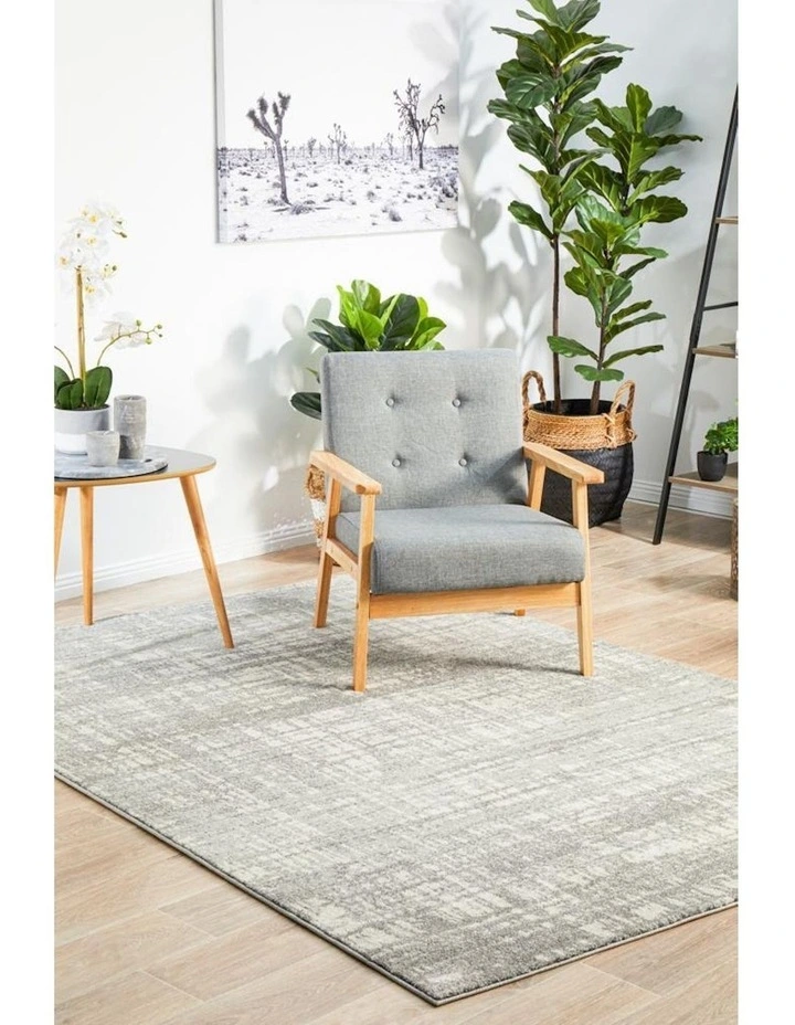 Mirage Ashley Abstract Modern Rug in Silver Grey image 5