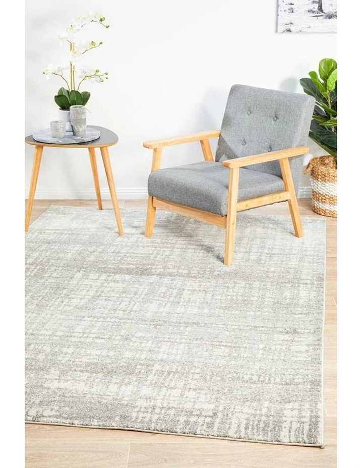 Mirage Ashley Abstract Modern Rug in Silver Grey image 7