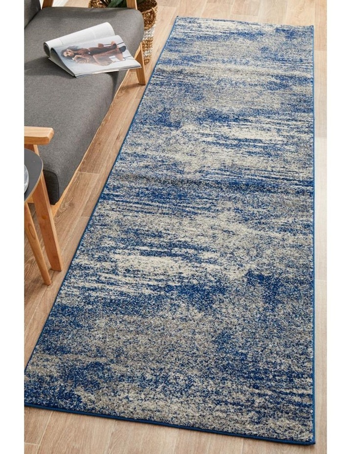 Mirage Casandra Dunescape Modern Runner Rug in Blue Grey Navy