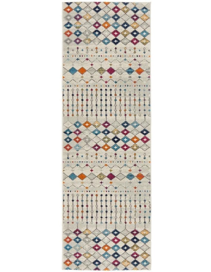 Mirage Peggy Tribal Morrocan Style Runner Rug in White