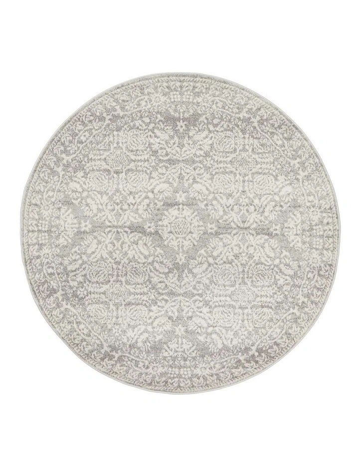 Mirage Gwyneth Stunning Transitional Round Rug in Silver image 1