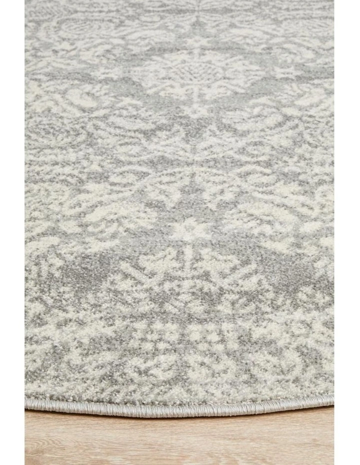 Mirage Gwyneth Stunning Transitional Round Rug in Silver image 6