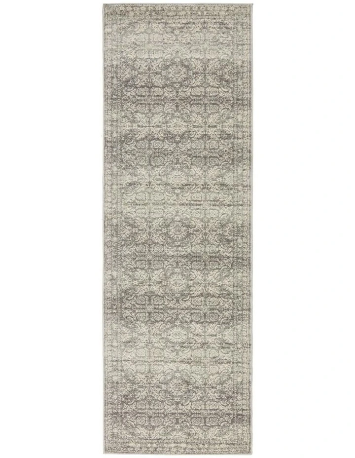 Mirage Gwyneth Stunning Transitional Runner Rug in Silver image 1