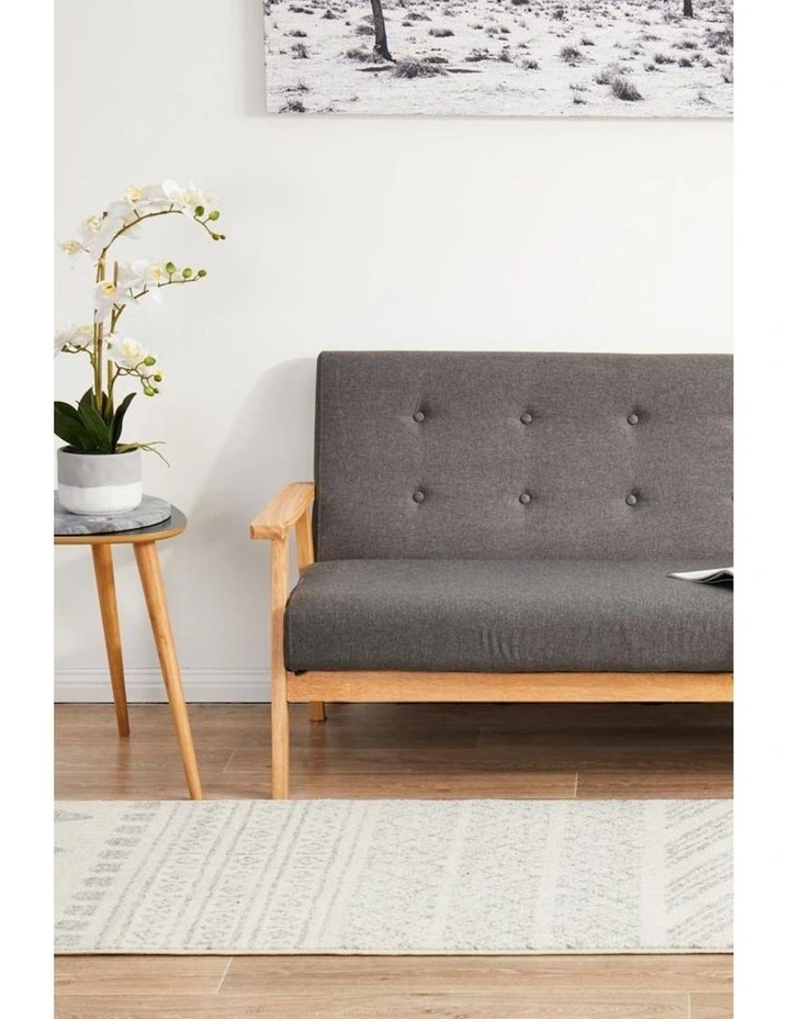 Mirage Adani Modern Tribal Design Runner Rug in Cream/Grey image 3