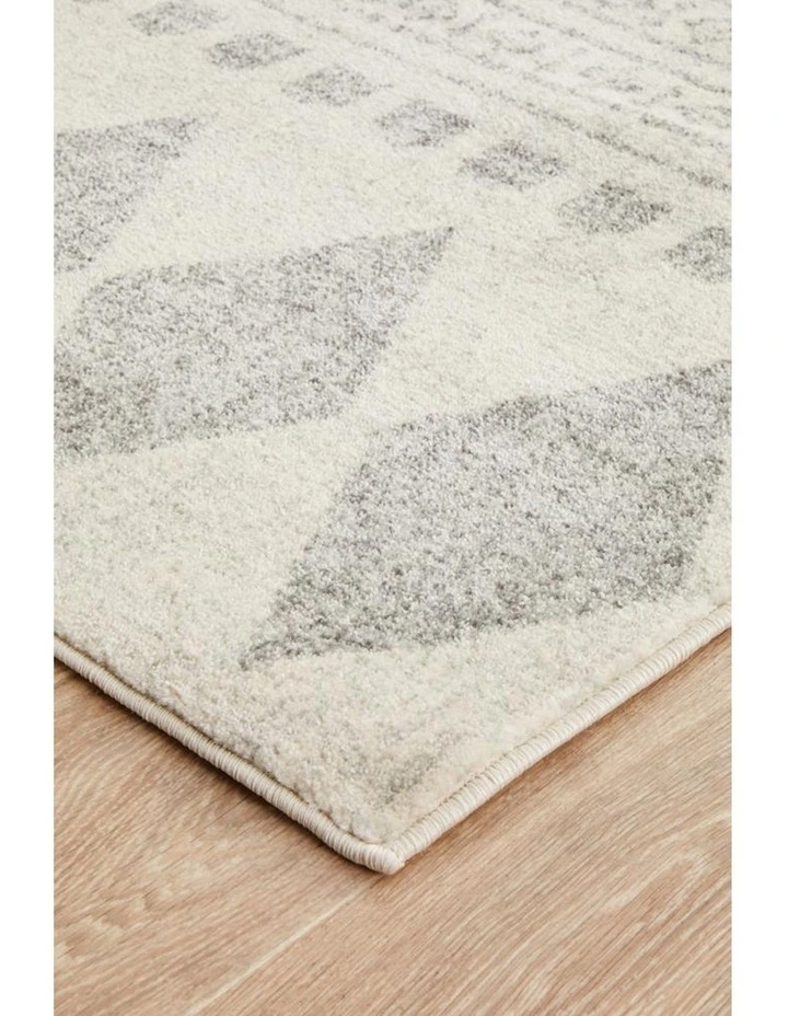 Mirage Adani Modern Tribal Design Runner Rug in Cream/Grey image 4