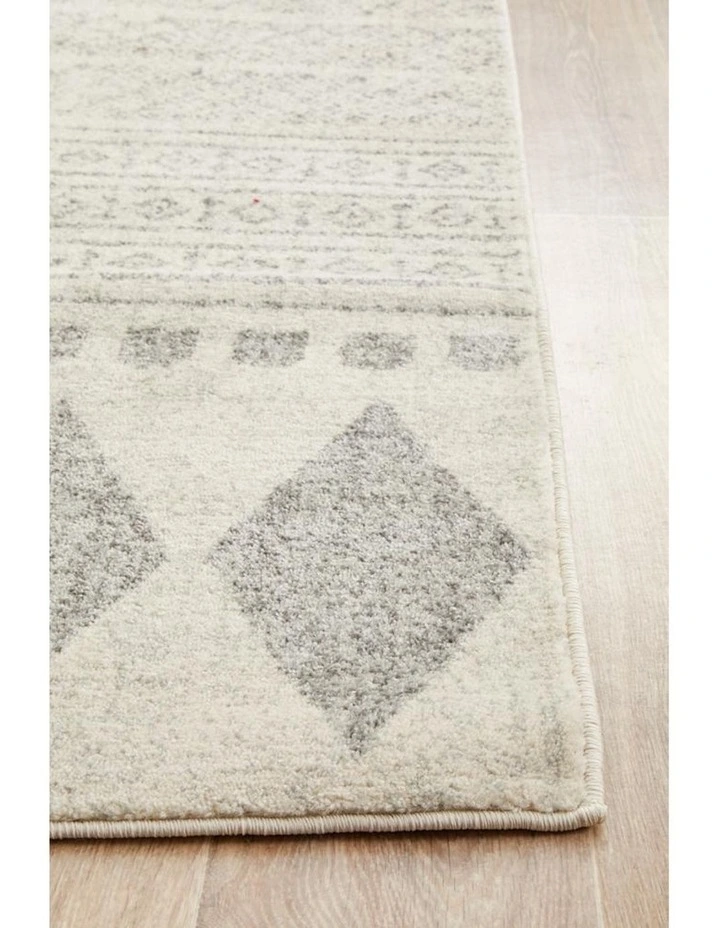 Mirage Adani Modern Tribal Design Runner Rug in Cream/Grey image 5