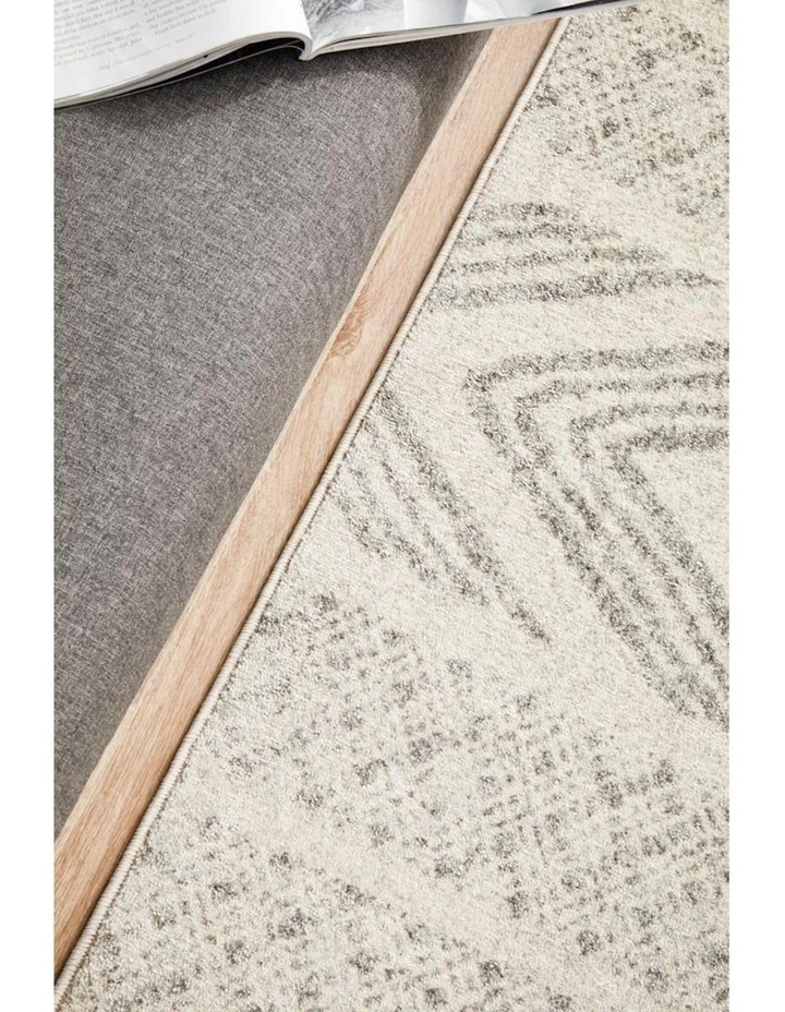 Mirage Adani Modern Tribal Design Runner Rug in Cream/Grey image 7