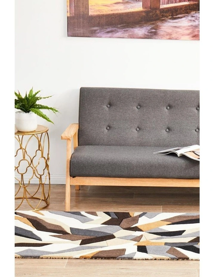 Matrix Pure Wool Fossil Runner Rug in Multi image 2
