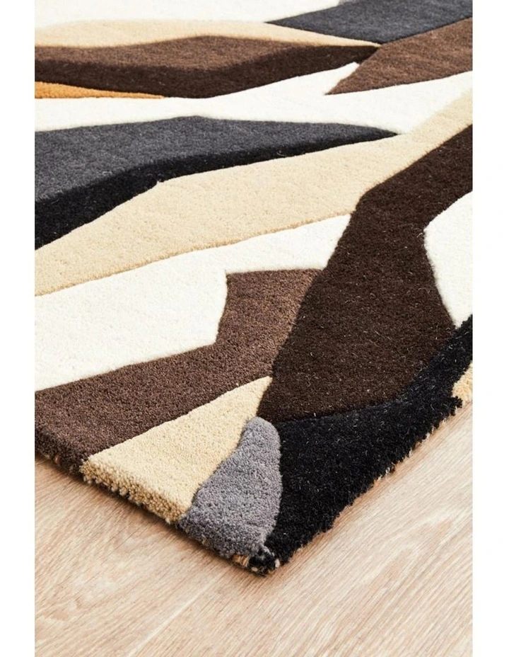 Matrix Pure Wool Fossil Runner Rug in Multi image 3