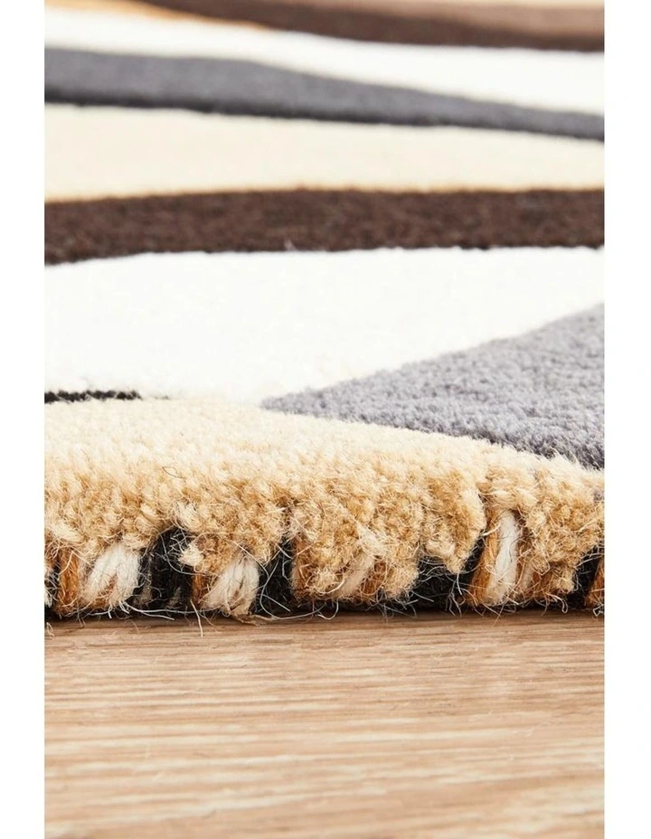 Matrix Pure Wool Fossil Runner Rug in Multi image 5