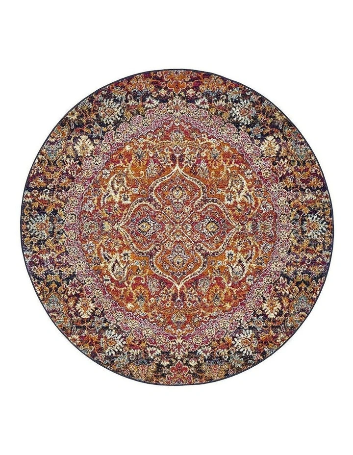 Rug Culture 4kg Museum Preston Round Rug In Multi image 1