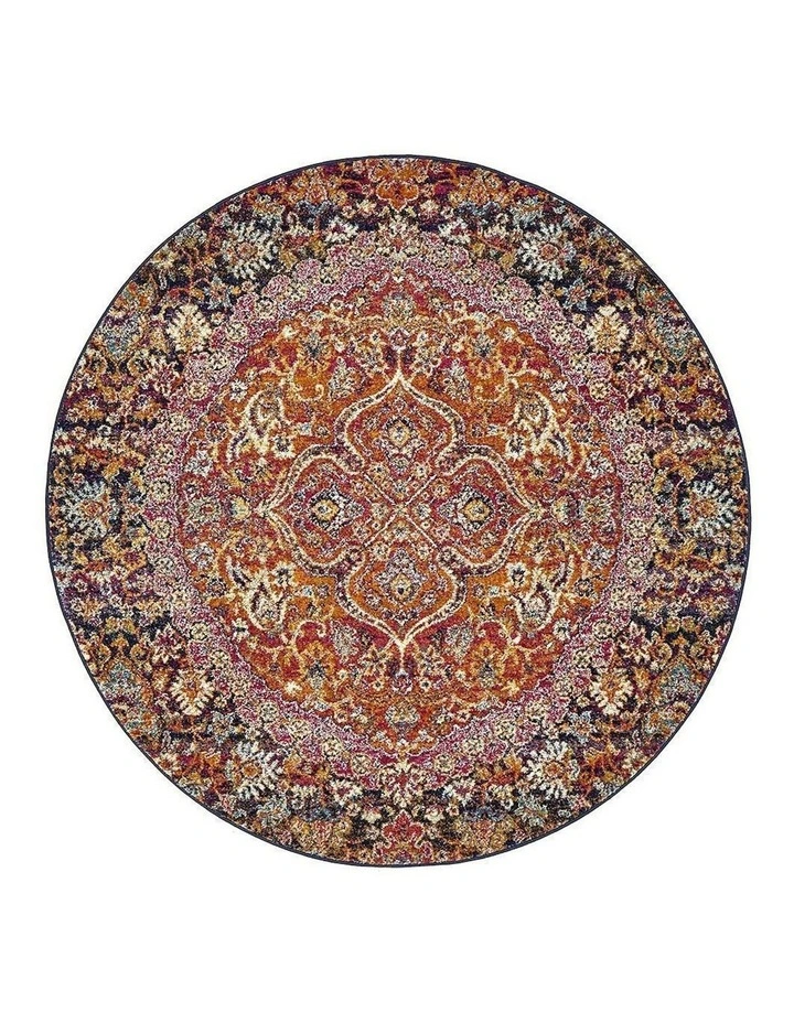 Rug Culture 4kg Museum Preston Round Rug In Multi image 4
