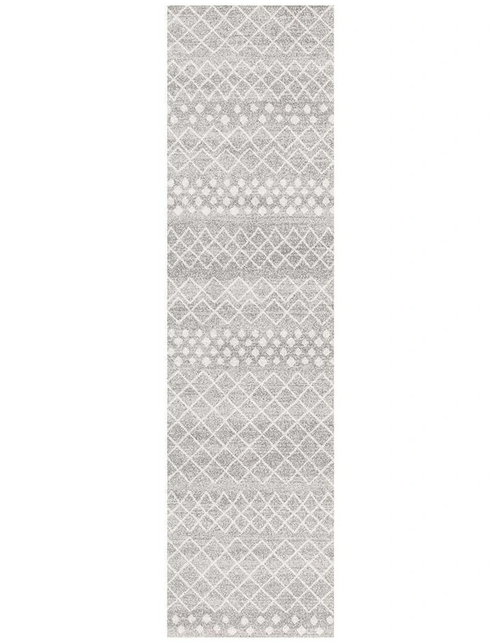 Oasis Selma Tribal Runner Rug in Silver image 1