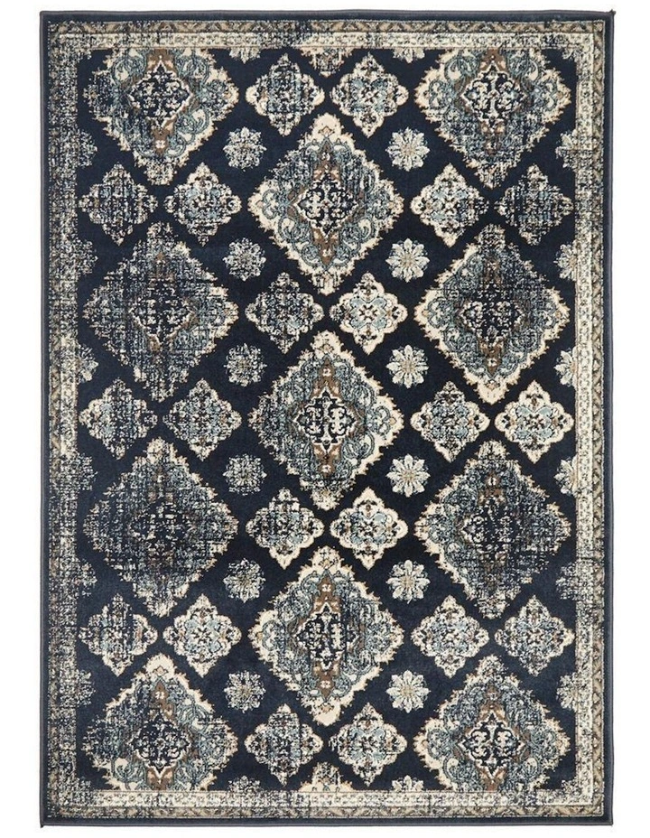 Rug Culture 20kg Oxford Mayfair Timeline Rug In Navy image 1