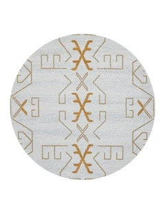 Paradise Cala Round Rug in Gold