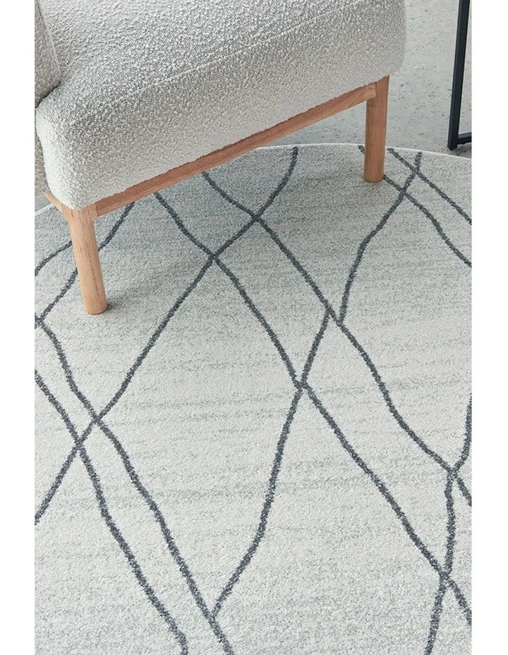 Paradise Jada Round Rug in Grey image 3