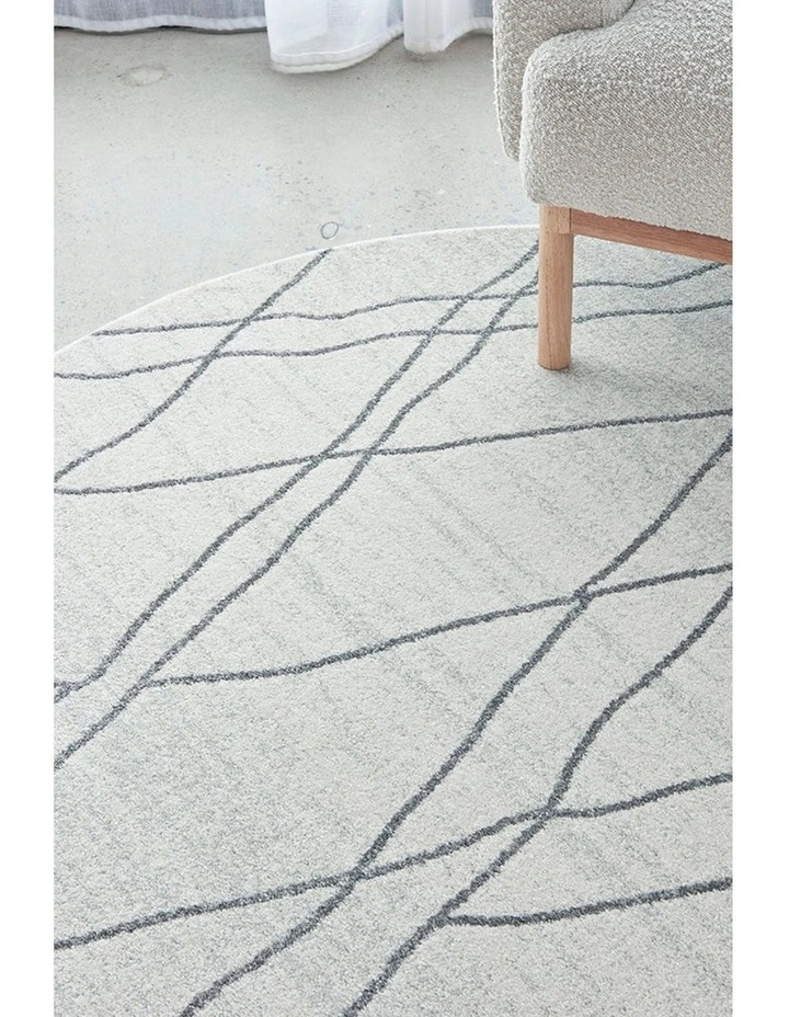 Paradise Jada Round Rug in Grey image 4