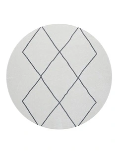 Paradise Lola Round Rug in White