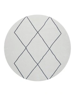 Paradise Lola Round Rug in White