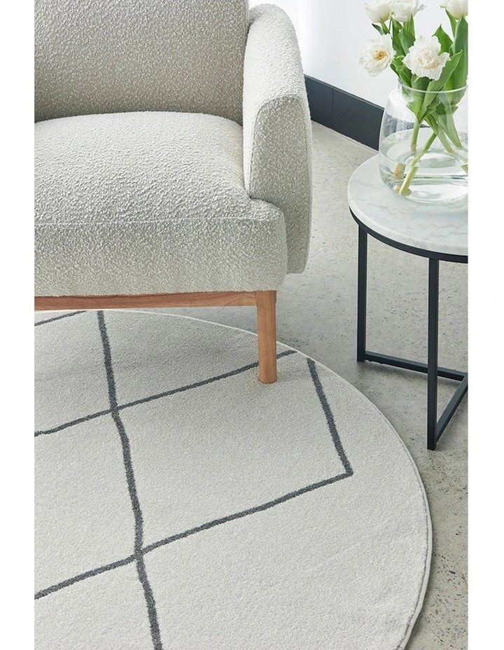 Paradise Lola Round Rug in White image 3