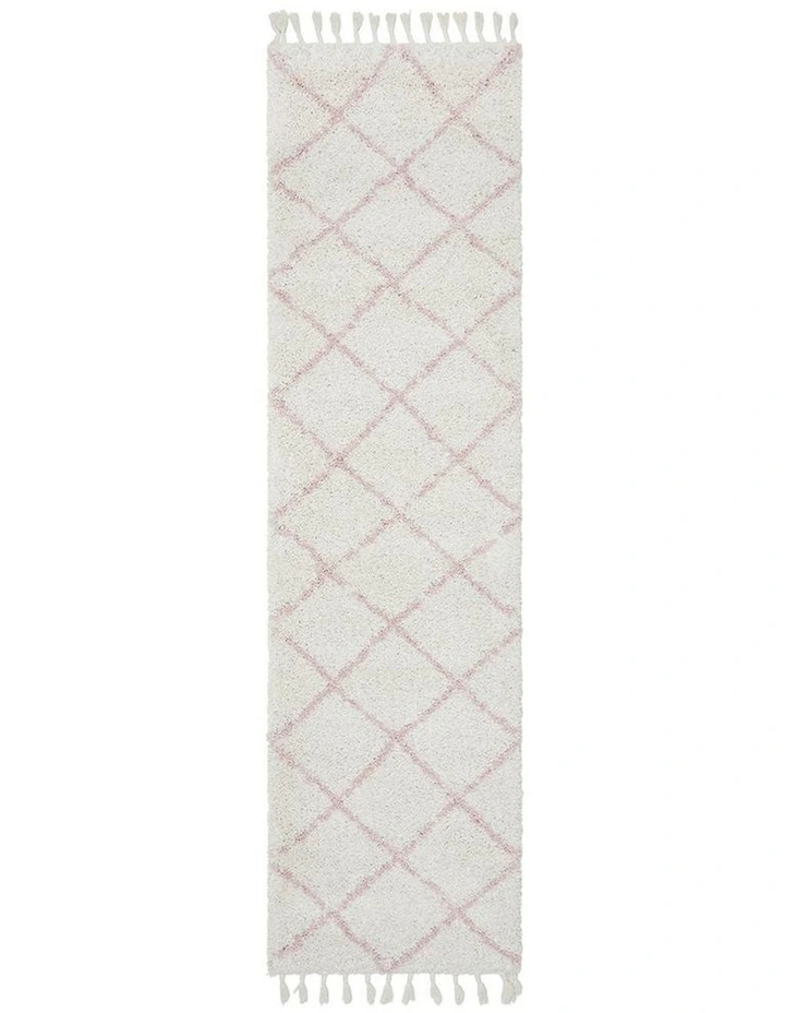 Rug Culture Saffron 22 Runner Rug In White/Pink image 1
