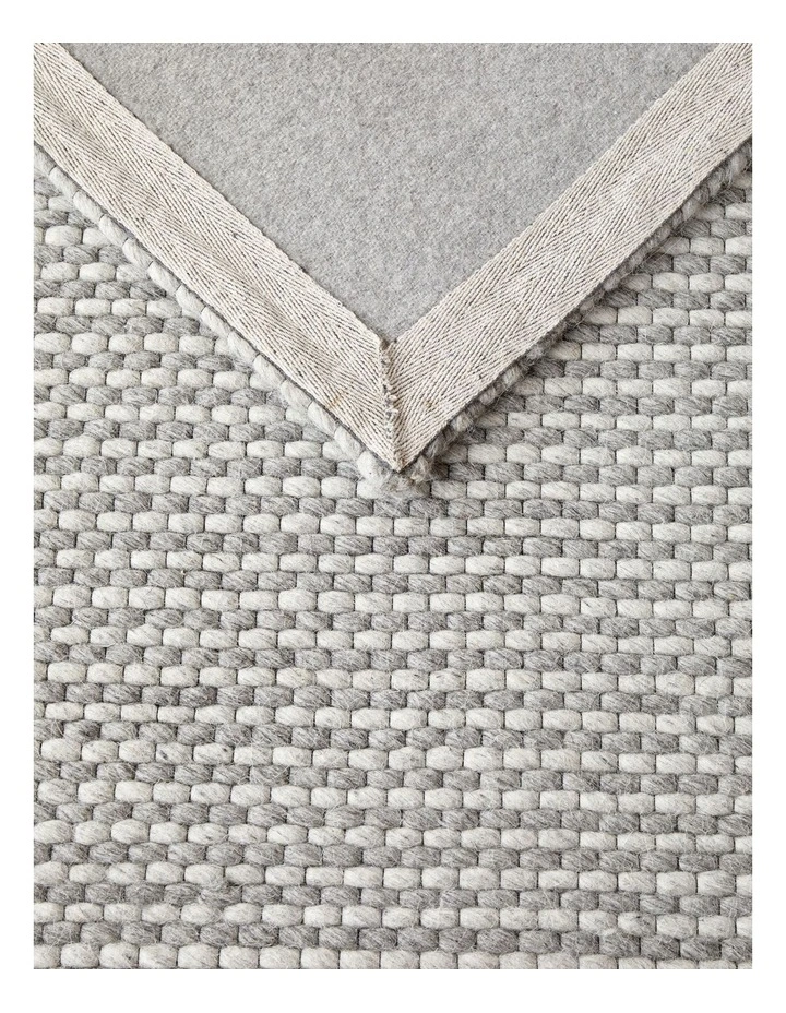 Rug Culture Studio Oskar Felted Wool Striped Rug in Grey image 5