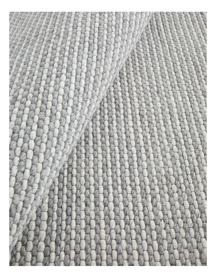 Rug Culture Studio Oskar Felted Wool Striped Rug in Grey image 7