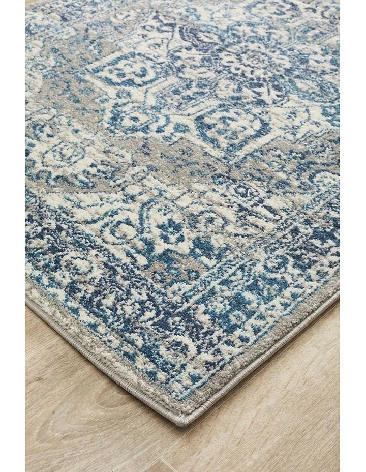 Babylon Runner Rug 207 in Blue image 3