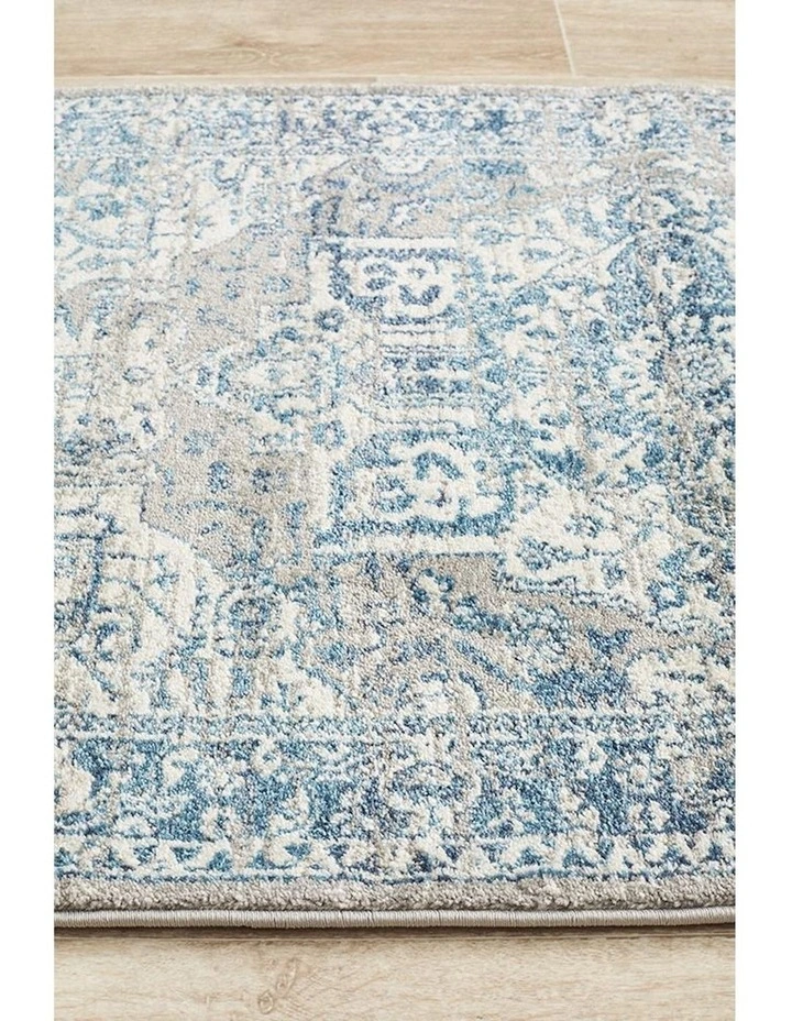 Babylon Runner Rug 207 in Blue image 5