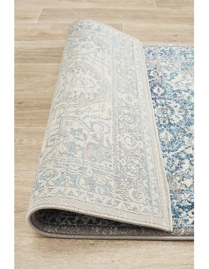 Babylon Runner Rug 207 in Blue image 7