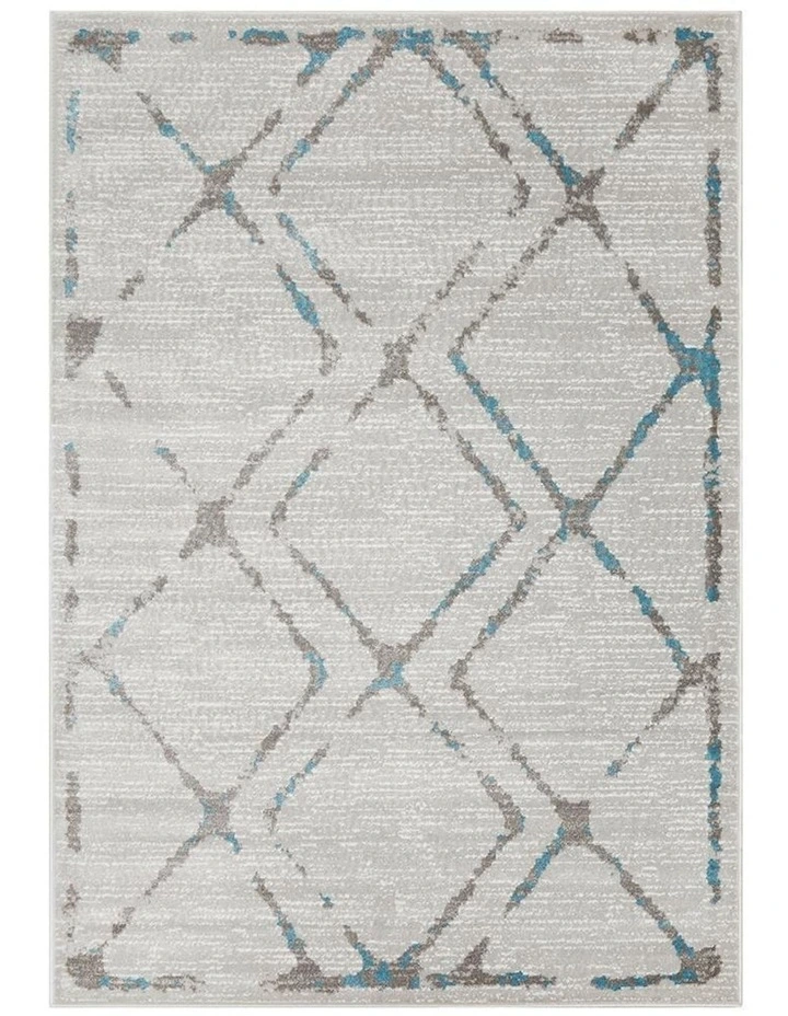 Metro Contemporary Diamond Rug in Blue image 5