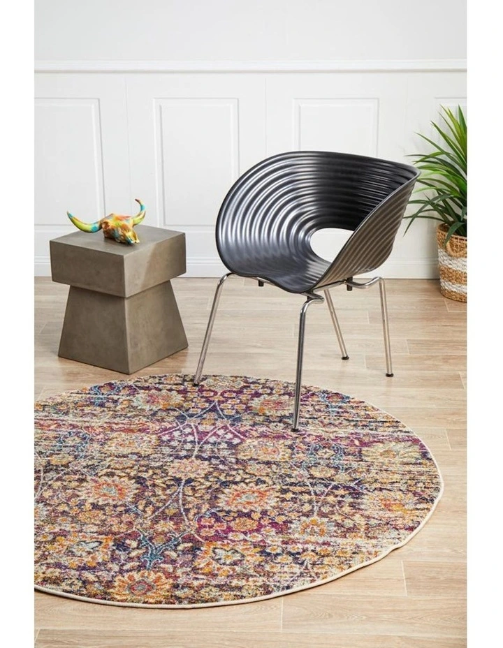 Mirage Zolan Transitional Round Rug in Multi image 4